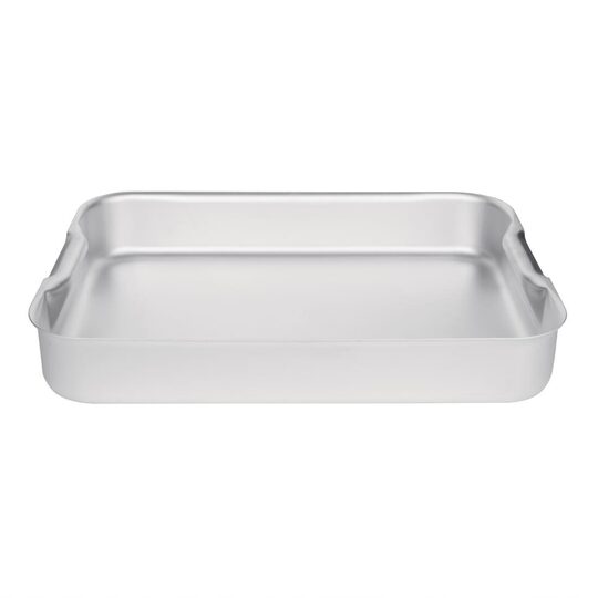 Bovenaanzicht van de Vogue aluminium braadslede 42x30 cm