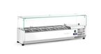Professionele Hendi opzetkoelvitrine voor horeca ingrediënten