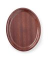 Compact ovaal dienblad in mahonie look van Hendi