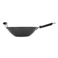 Duurzame horeca wok met platte bodem 35,5cm