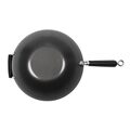 Grote wok met platte bodem voor inductie en gas