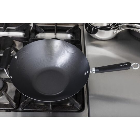Professionele wok 35,5cm van Van Hattem Horeca