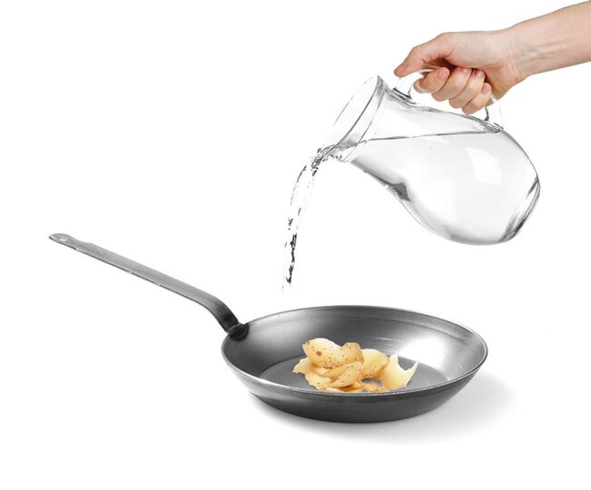 Stevige handgreep van Hendi plaatstalen koekenpan