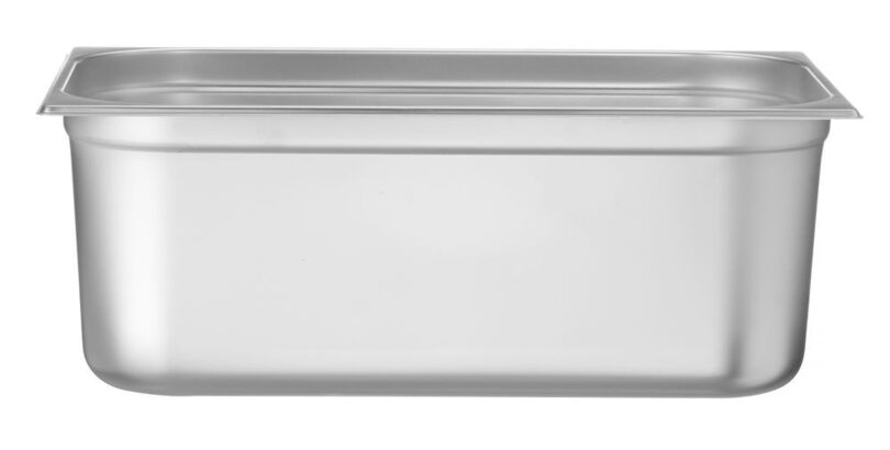 Zijaanzicht van de Hendi RVS Gastronormbak 1/1