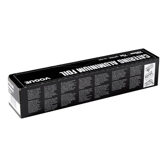 Zijaanzicht van de Vogue aluminiumfolie rol