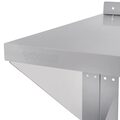 Zijaanzicht van RVS wandschap voor magnetron