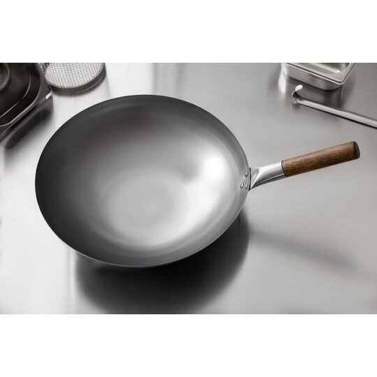 Duurzame Gastronoble wokpan met ronde bodem