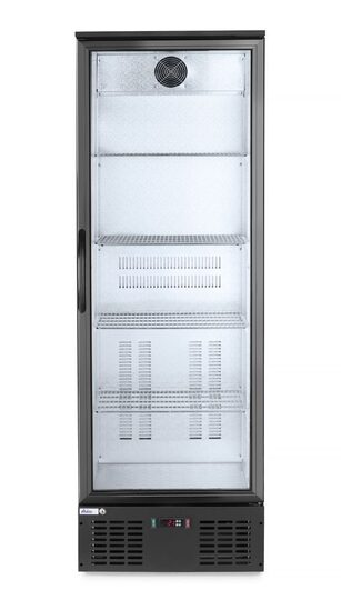 Professionele zwarte display koelkast 293L voor horeca