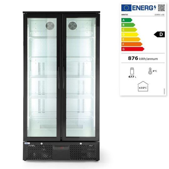 Energielabel van de Arktic by Hendi display koelkast 233931