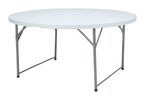 Witte ronde inklapbare tafel 150 cm voor horeca gebruik