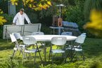 Verpakking van de Hendi ronde inklapbare tafel 150 cm