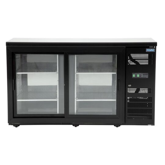 Polar barkoeling CS102 met geopende glazen schuifdeuren