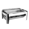 Detailopname van de roltop chafing dish Madrid
