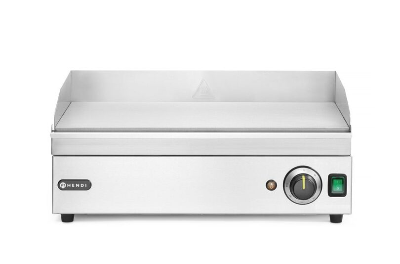 Close-up van de Hendi bakplaat 220V bediening