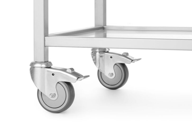 Stevige RVS serveerwagen voor intensief horecagebruik