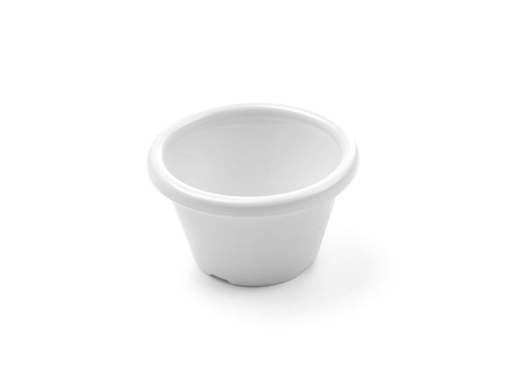 Detailopname van de ivoorkleurige Hendi ramekin 45 ml