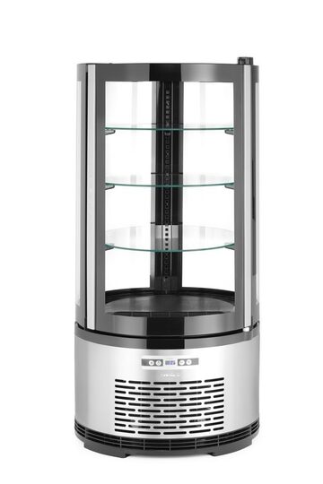 Hendi ronde gebaksvitrine 100 liter voor presentatie van taart en gebak