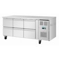 Detailopname van de lades van de Polar U-Series koelwerkbank