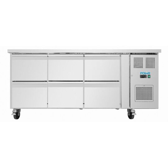 Vooraanzicht van de professionele Polar U-Series koelwerkbank UA101