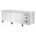 Interieur en opbergruimte van de Polar U-Series vierdeurs koelwerkbank