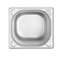 Duurzame RVS GN-bak 1/6 voor horeca