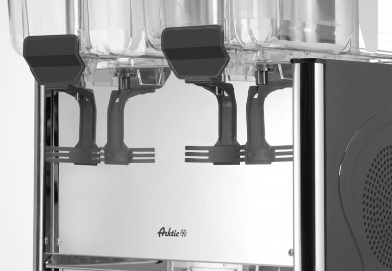 Vooraanzicht Arktic sapdispenser 2x12 liter zwart