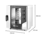 Technische afmetingen Hendi stoomoven 7x GN 1/1