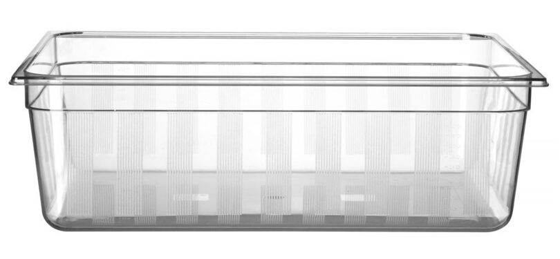 Hoogwaardige polycarbonaat gastronormbak 2/1 voor efficiënte voedselopslag