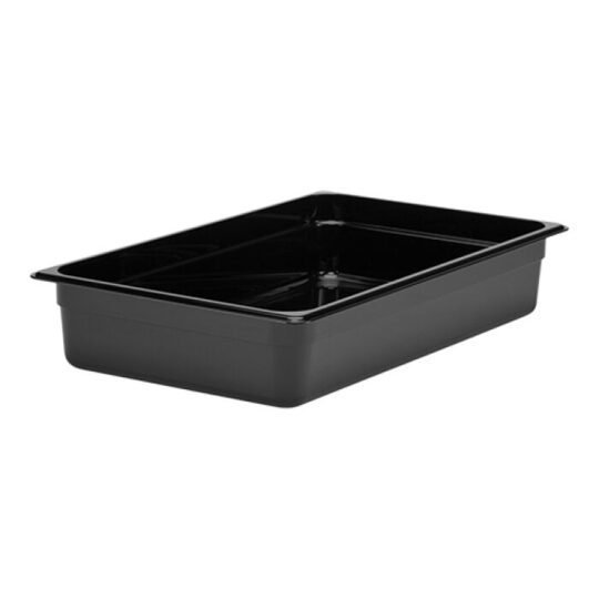 Zwarte CaterChef Gastronormbak 1/1 GN 100mm van polycarbonaat