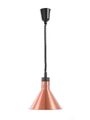 Conische warmtelamp in koperlook voor optimale warmtebehoud
