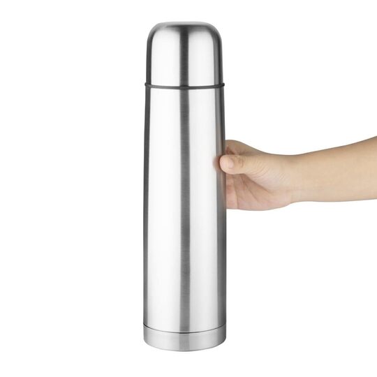 Hoogwaardige RVS thermosfles 1 liter voor horeca