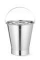 RVS emmer 15 liter met stevig handvat en voet