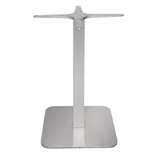 Vierkante RVS tafelpoot 68 cm voor stabiele horeca tafels