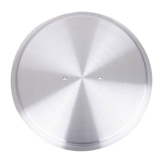 Zijaanzicht van het duurzame Vogue aluminium deksel 37 cm