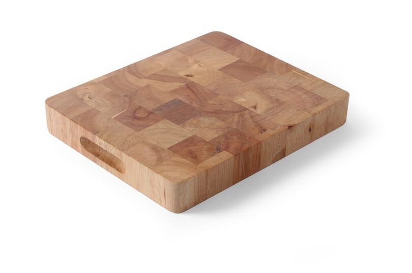 Hoogwaardige rubberwood snijplank voor intensief horecagebruik