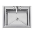 Robuuste Vogue RVS spoelbak 77x60 cm