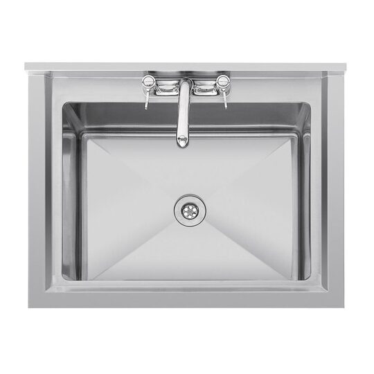 Robuuste Vogue RVS spoelbak 77x60 cm