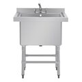 Vogue RVS spoelbak 77x60 cm voor horeca