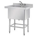 Vogue RVS spoelbak 77x60 cm hoekaanzicht