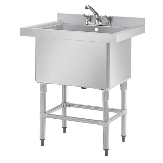 Vogue RVS spoelbak 77x60 cm hoekaanzicht