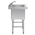 Hoogwaardige afwerking van Vogue RVS spoelbak 77x60 cm