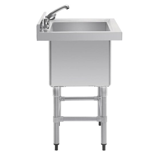 Hoogwaardige afwerking van Vogue RVS spoelbak 77x60 cm