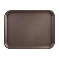 Dienblad polyprop. 35x45 cm. (Bruin)