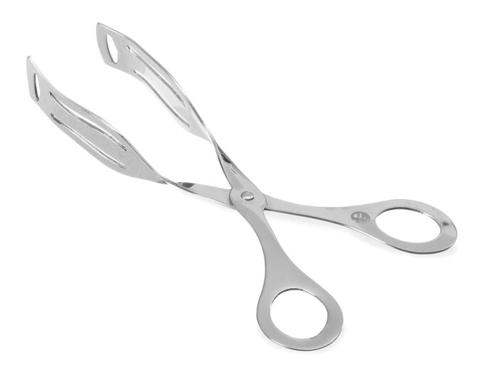 Serveertang rvs schulp 220 mm