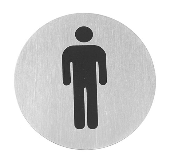 Deurschild rvs Heren