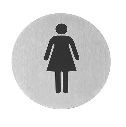 Deurschild rvs Dames