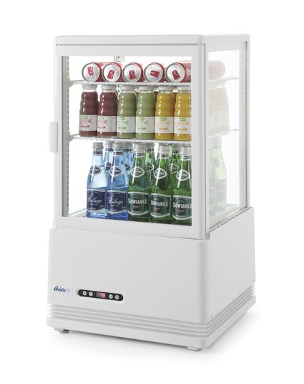 Koelvitrine 4 zijdig wit 58l_2