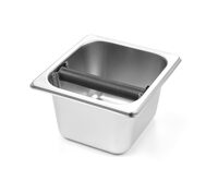 Professionele Hendi afklopbak 1/6 GN van roestvrij staal voor koffiedik