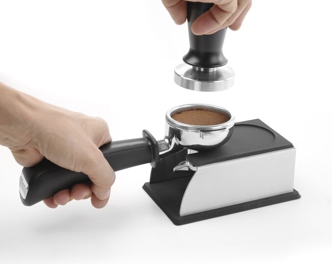 Duurzame tampstandaard voor stabiel aanstampen van koffie