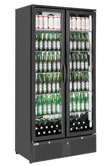 Arktic by Hendi display koelkast met dubbele deur in zwart